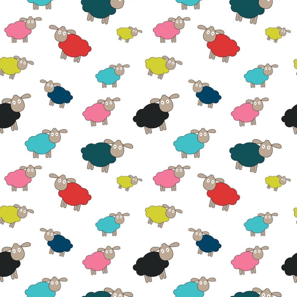 Abstract lamb seamless pattern background vector illustration