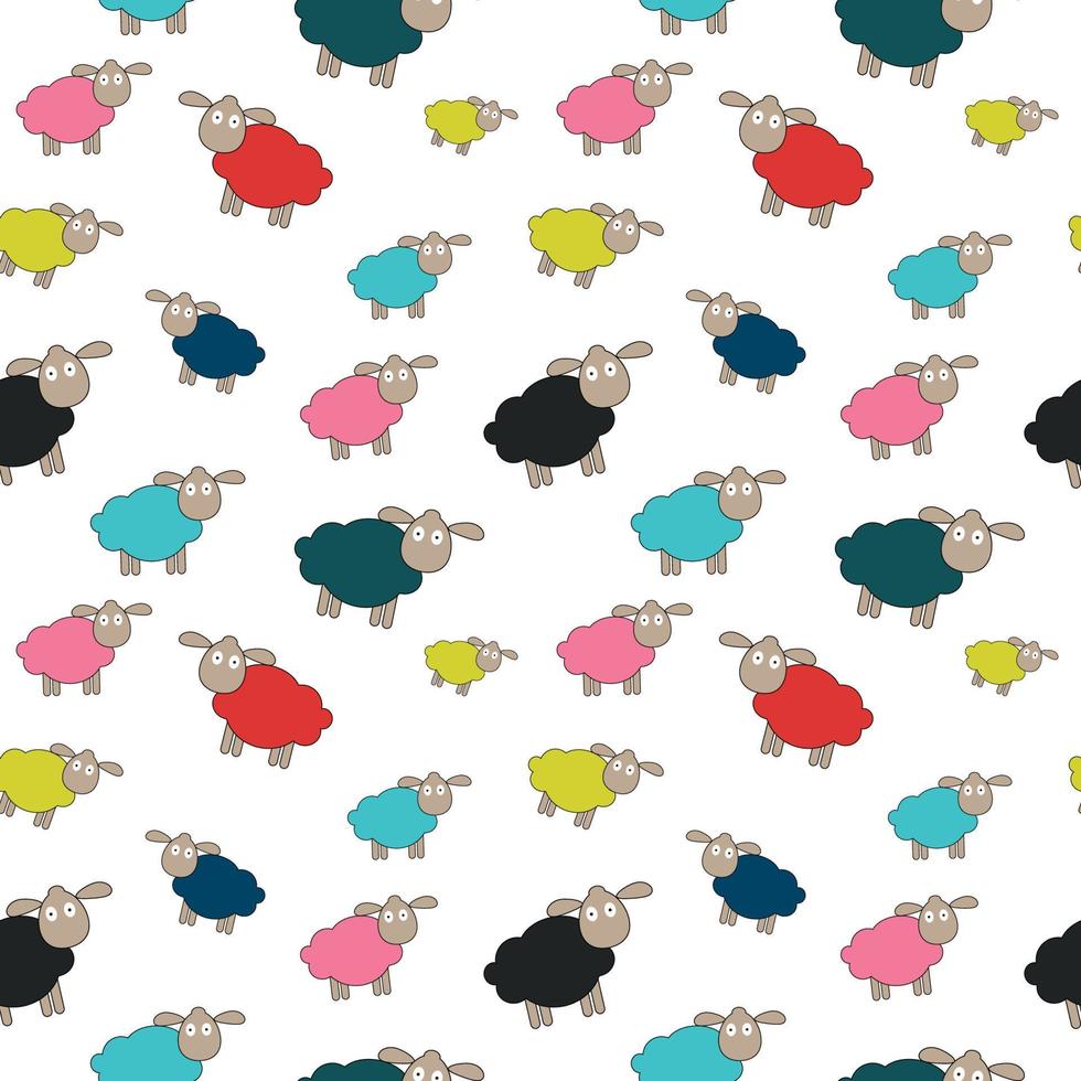 Abstract lamb seamless pattern background vector illustration