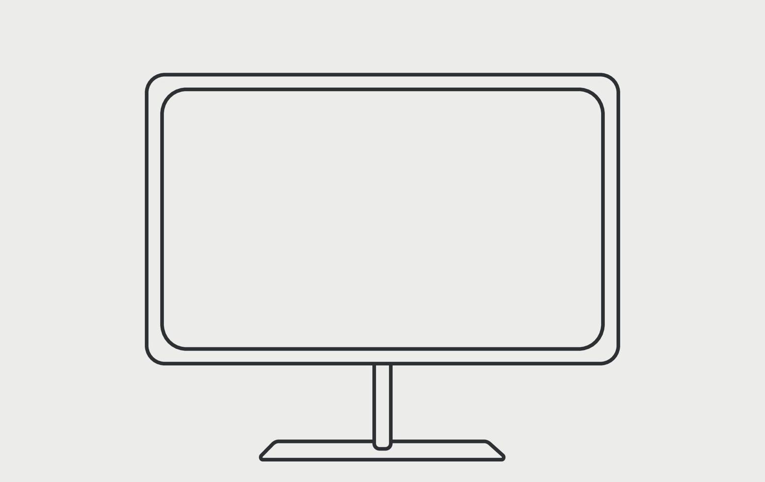 Schematically TV. Modern Flat style Vector Illustration.