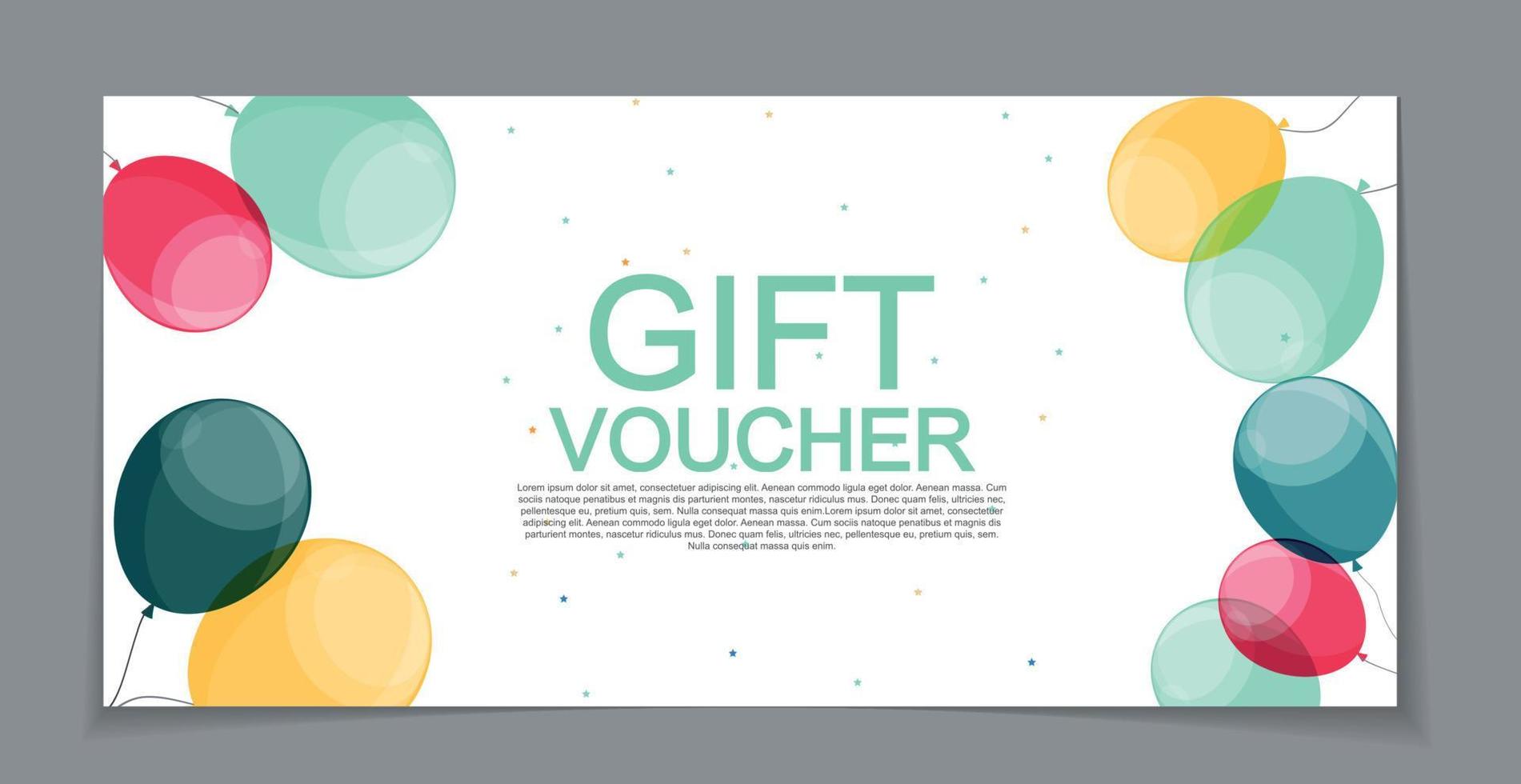 Gift Voucher Template for Discount Coupon  Vector Illustration