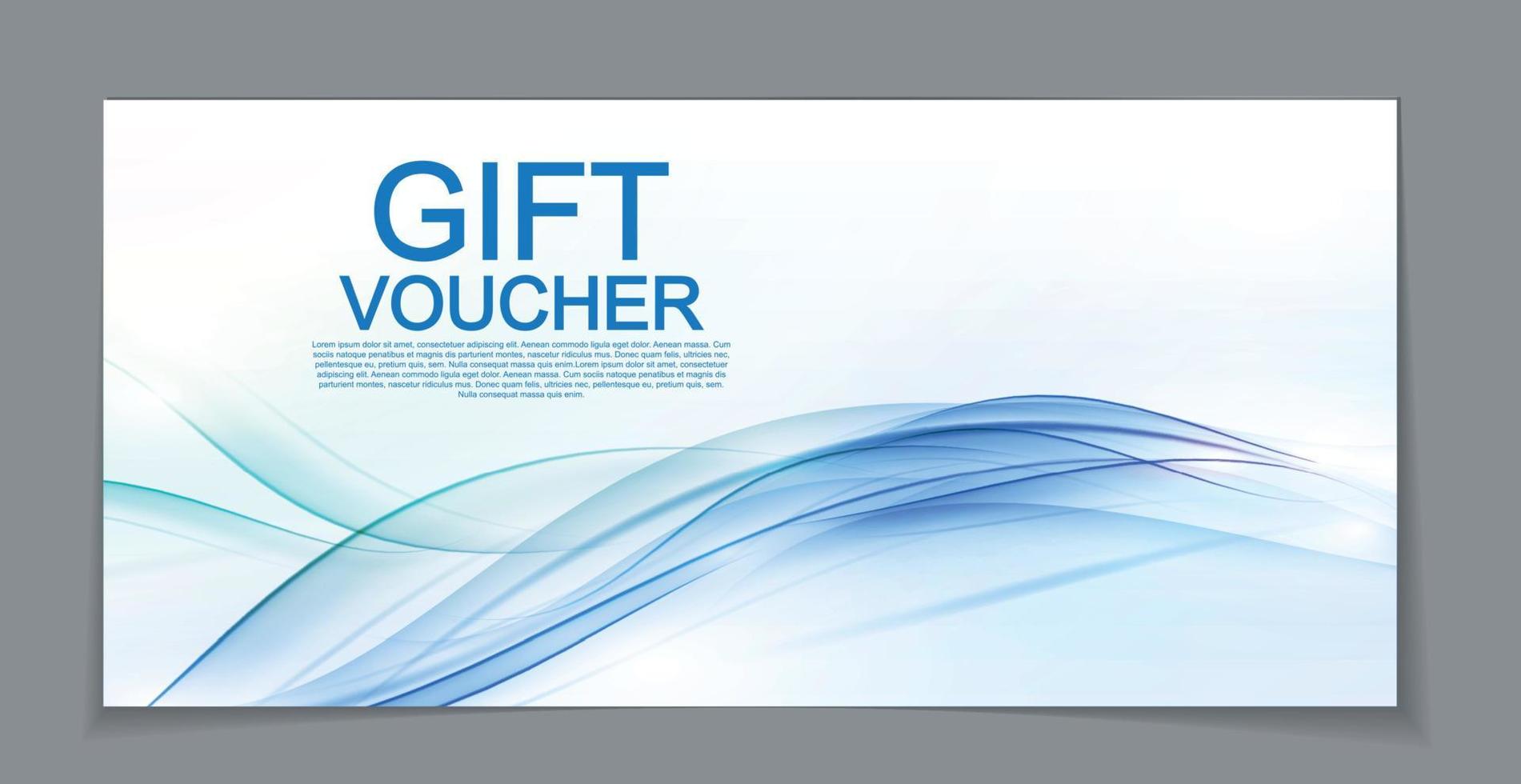 Gift Voucher Template for Discount Coupon  Vector Illustration