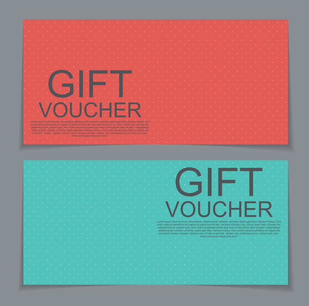 Gift Voucher Template with abstract background. Vector Illustration.