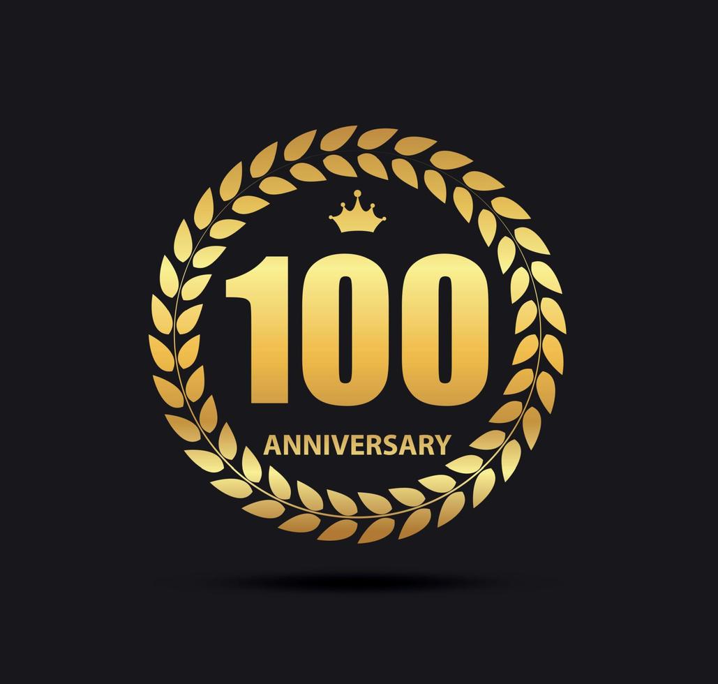 Template Logo 100 Years Anniversary Vector Illustration