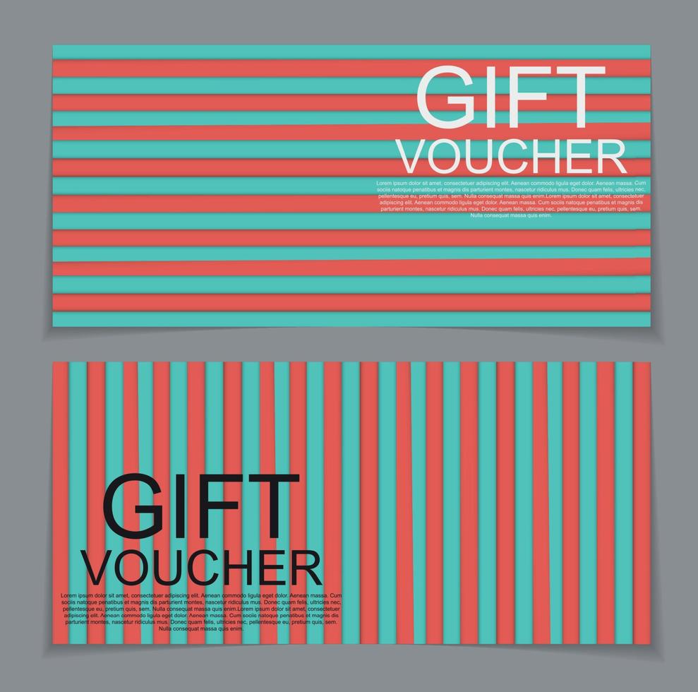 Gift Voucher Template with abstract background. Vector Illustration.