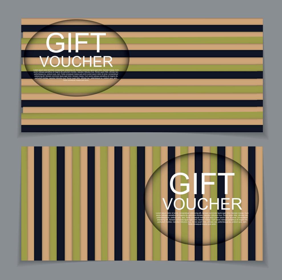 Gift Voucher Template with abstract background. Vector Illustration.