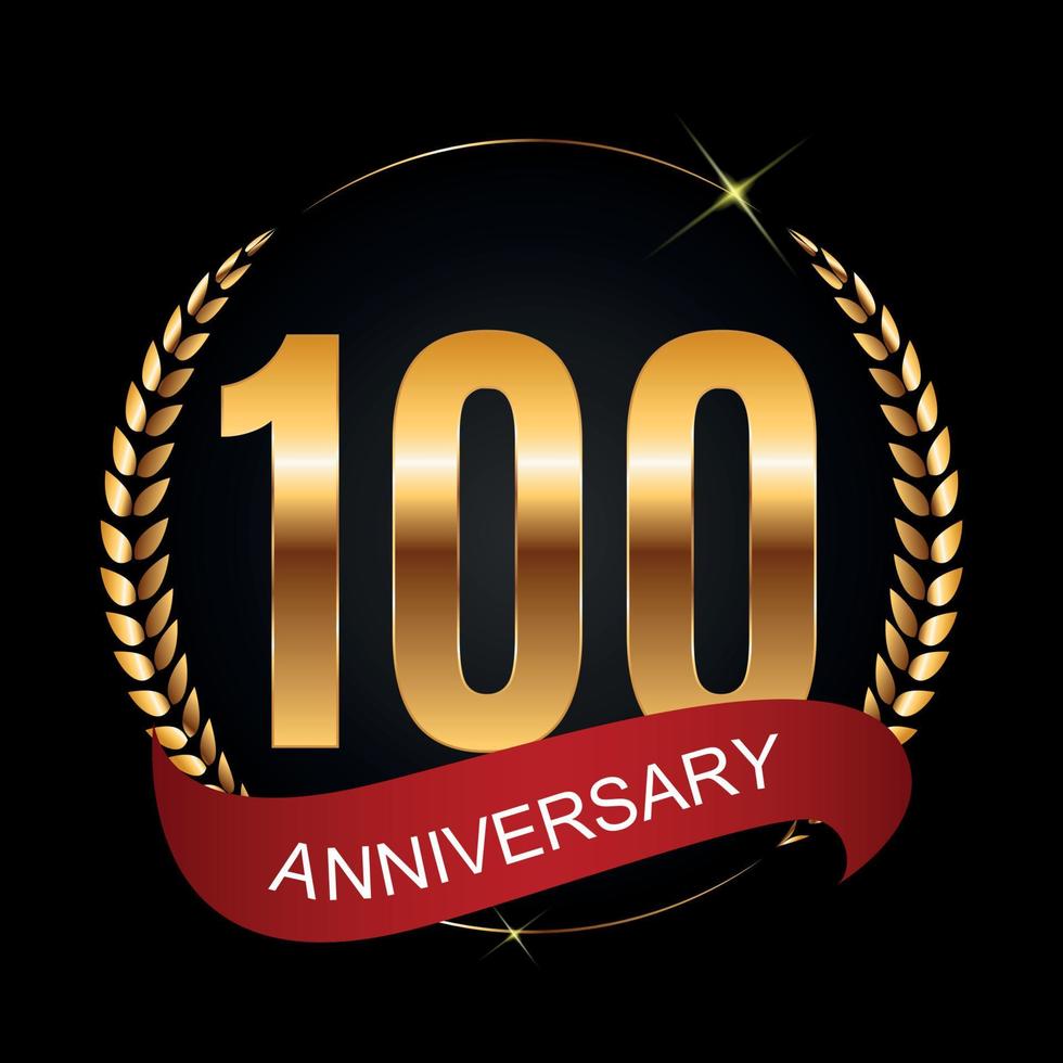 Template Logo 100 Years Anniversary Vector Illustration