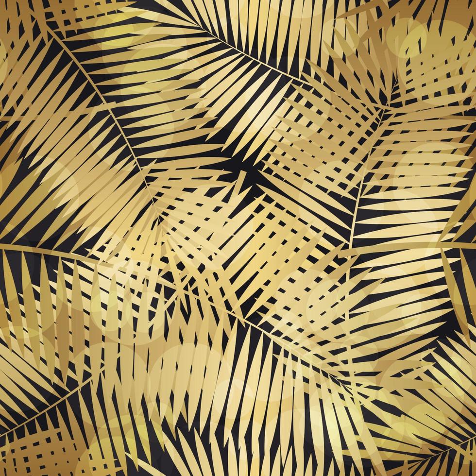 Palm Leaf Seamless Pattern Background Vector Illustration