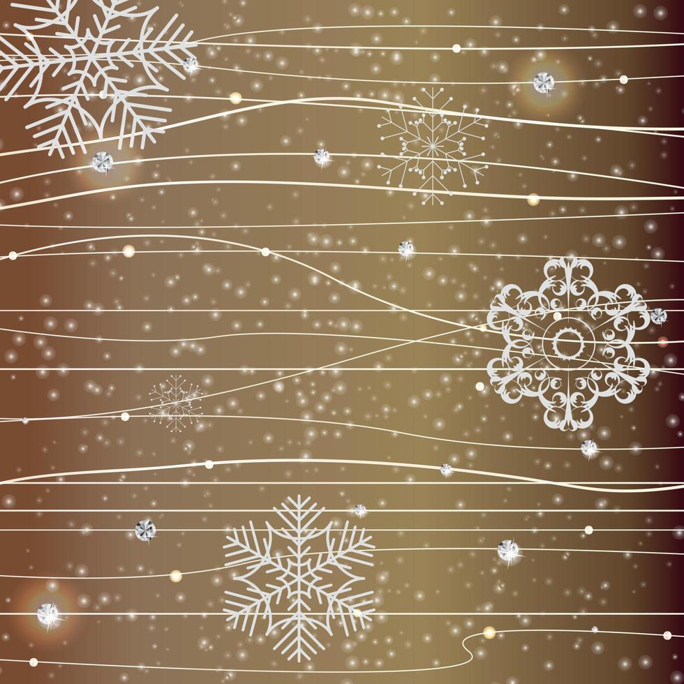 Christmas Snowflakes Website Banner and Card Background Vector Illustration