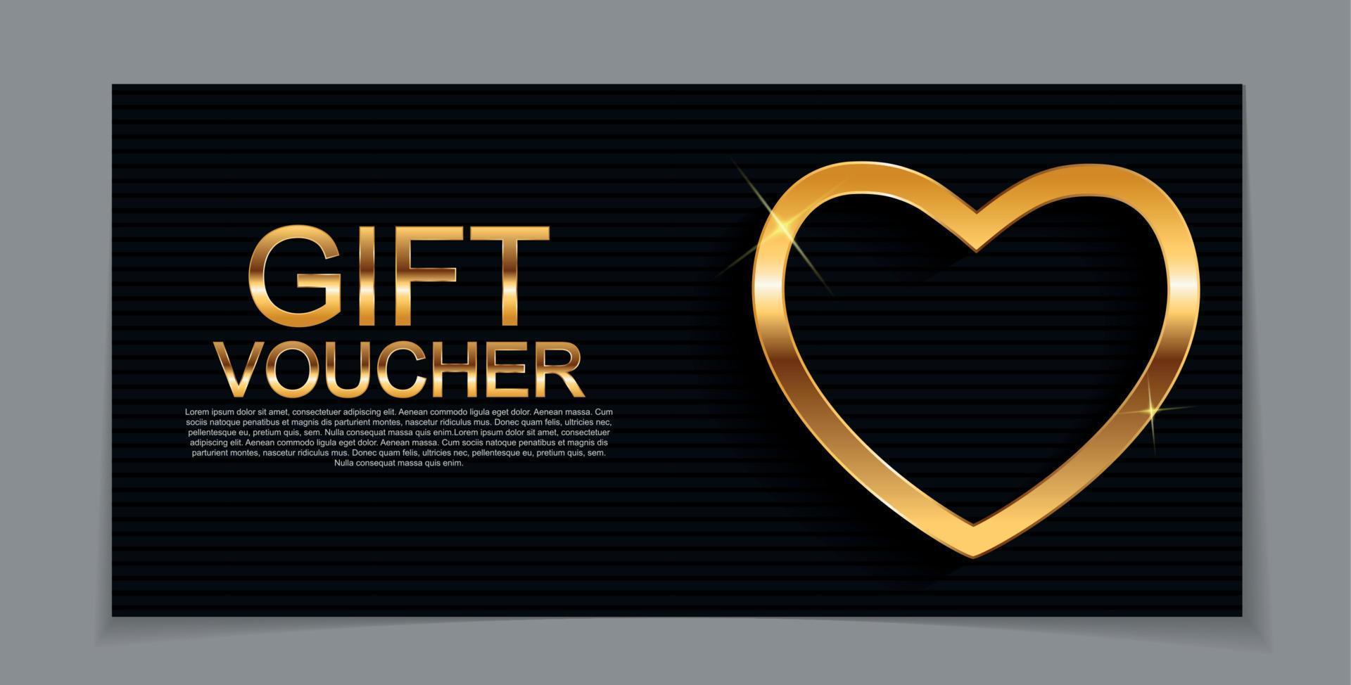 Gift Voucher Template for Valentines Day Discount Coupon  Vector Illustration