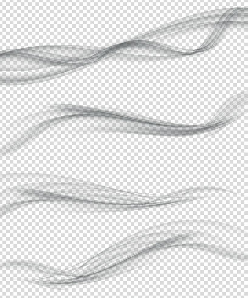 Modern Soft Smoke Gradient Waves Collection. Vector Illustration