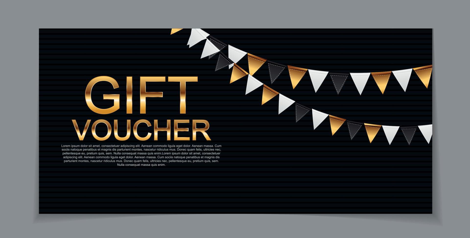 Gift Voucher Template for Discount Coupon  Vector Illustration