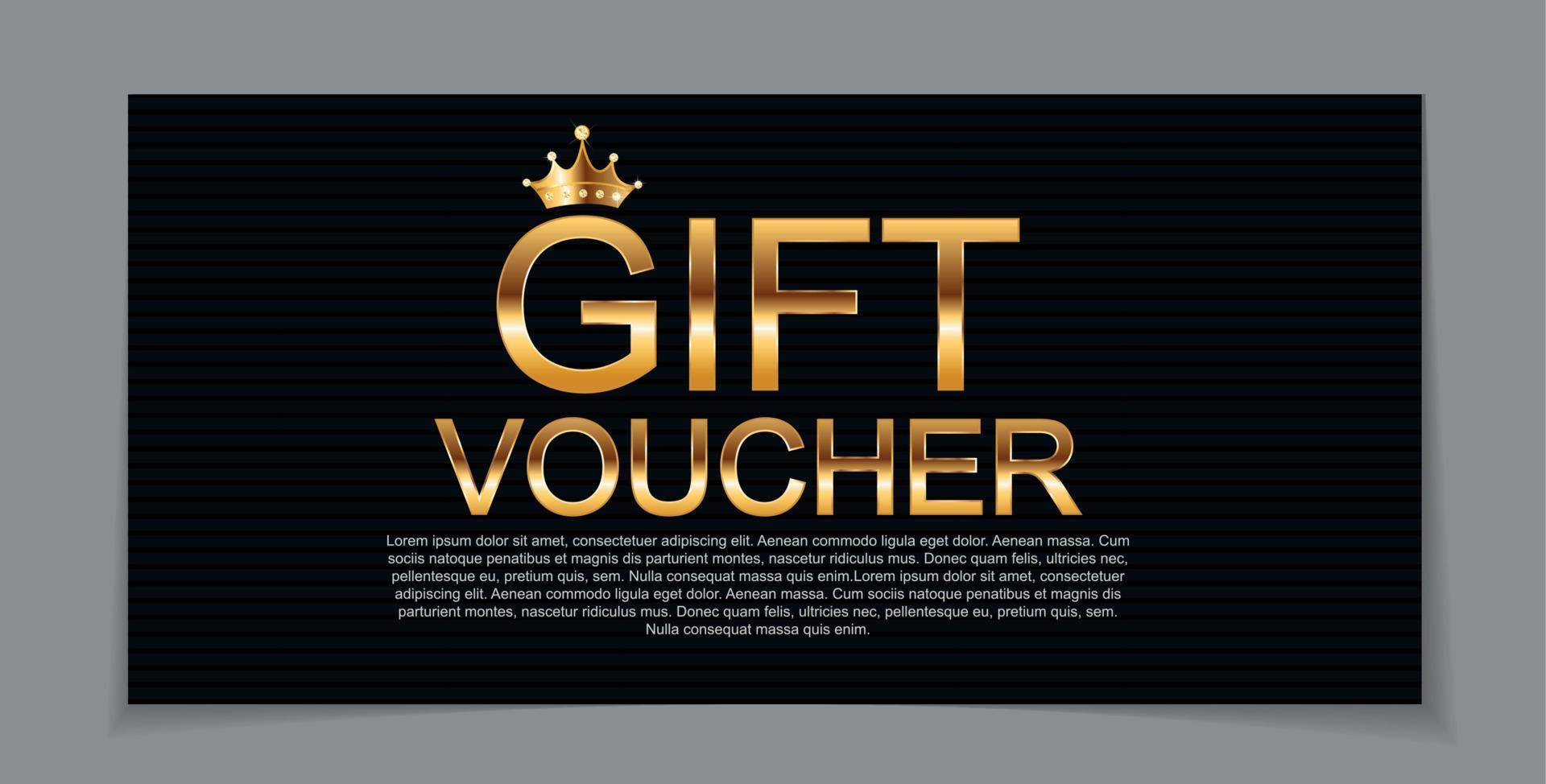 Gift Voucher Template for Discount Coupon  Vector Illustration