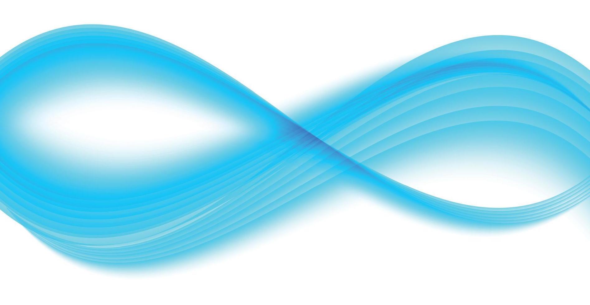 Set of Abstract Blue Wave Set on Transparent  Background. Vector Illustration