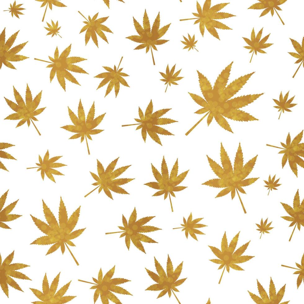 Ilustración de vector de fondo abstracto de patrones sin fisuras de cannabis