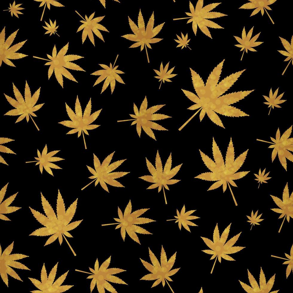 Abstract Cannabis Seamless Pattern Background Vector Illustration