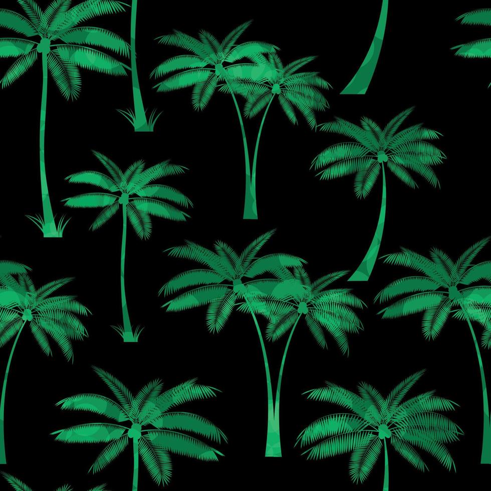 Palm Leaf Seamless Pattern Background Vector Illustration