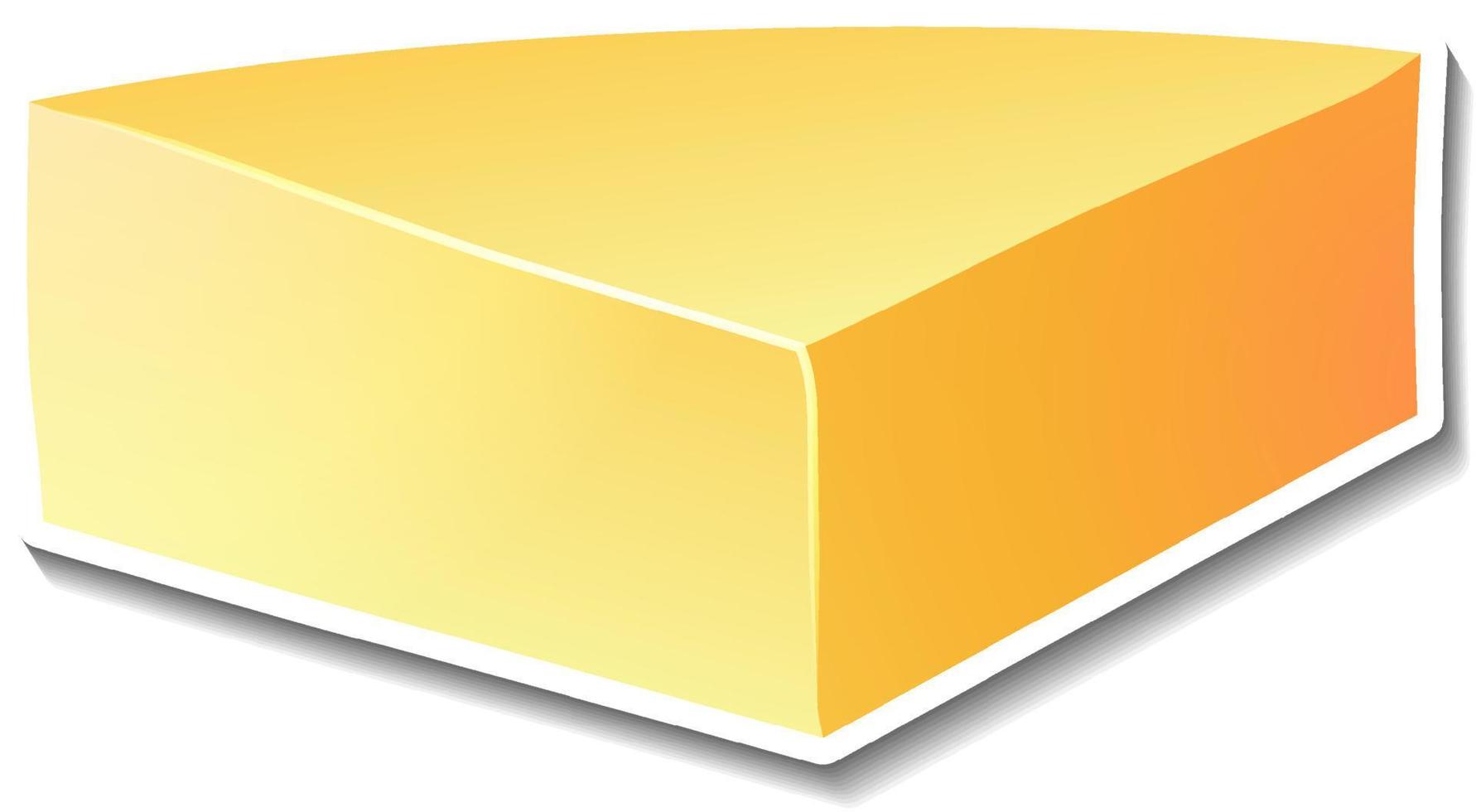 Cheddar cheese in cartoon style vector