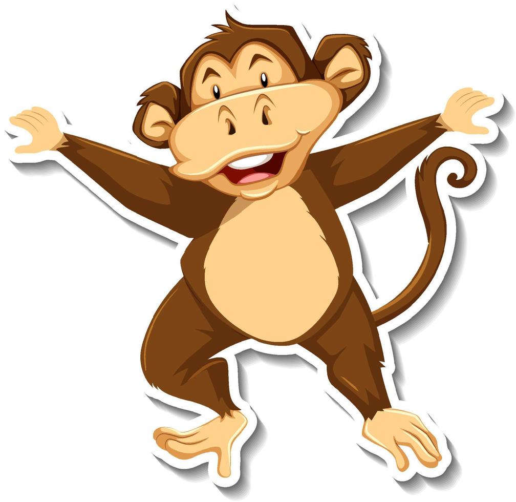 Monkey dancing animal cartoon sticker 4557154 Vector Art at Vecteezy Monkey dancing animal cartoon sticker 4557154 Vector Art at Vecteezy