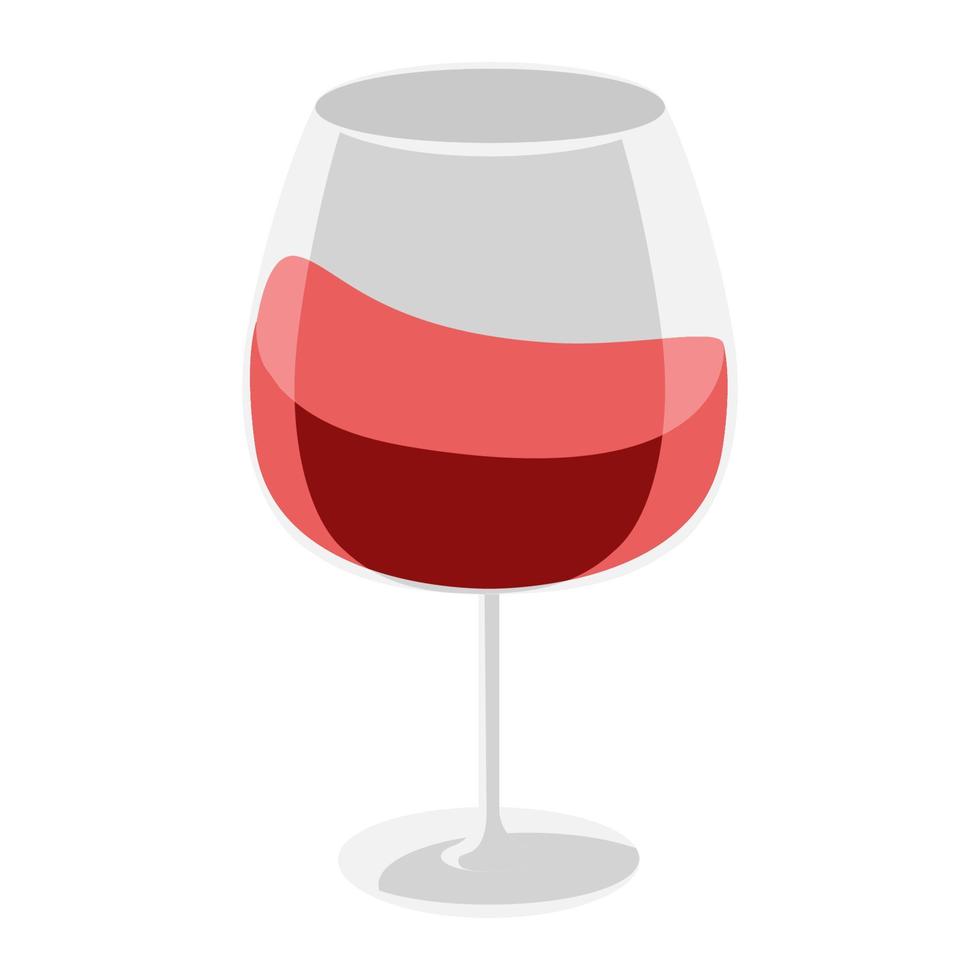 red wine goblet vector