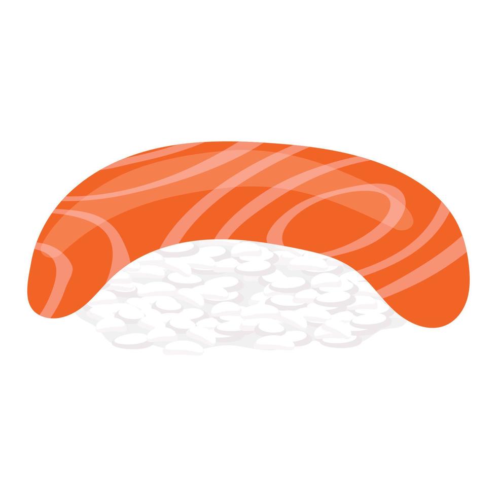 sushi de salmón cocina japonesa vector