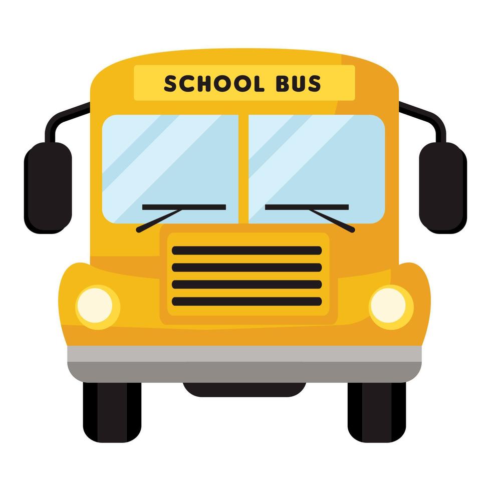 car yellow school bus vector