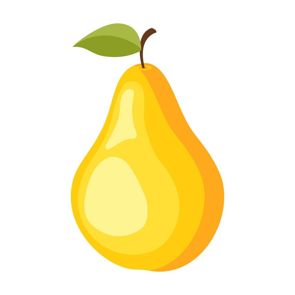 fruit yellow pear vector