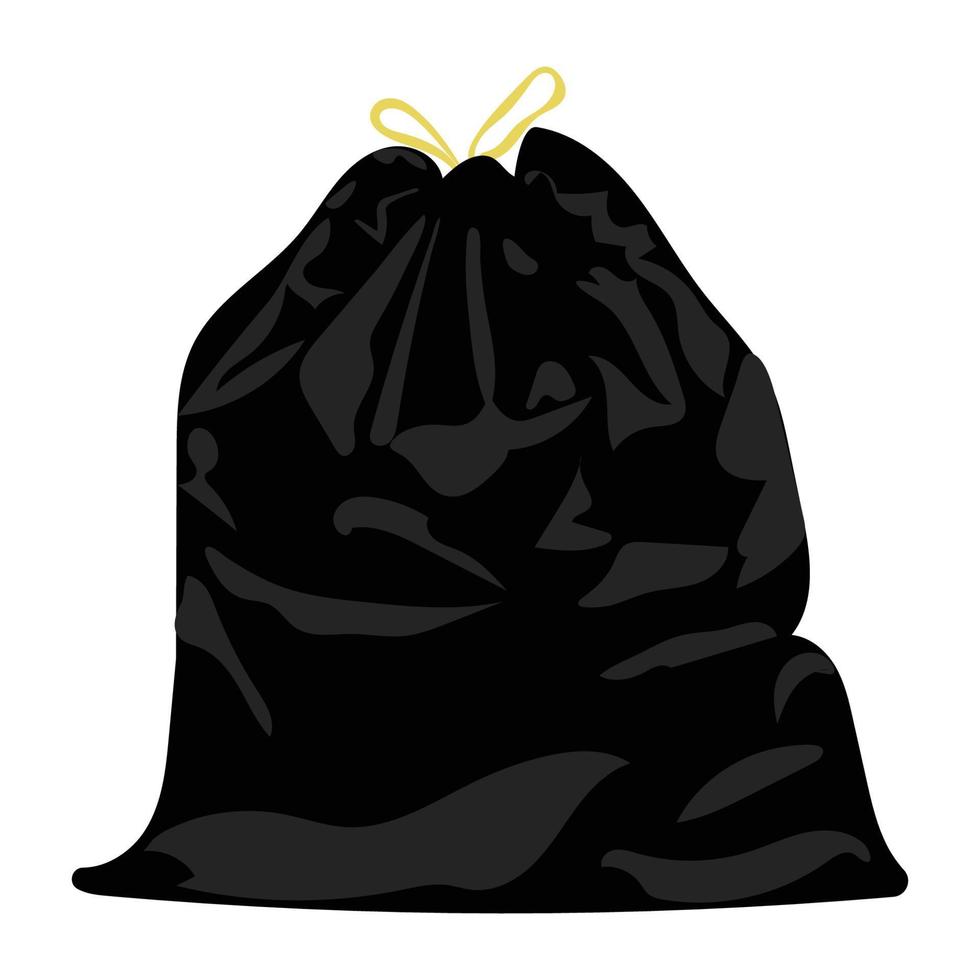 black garbage bag vector