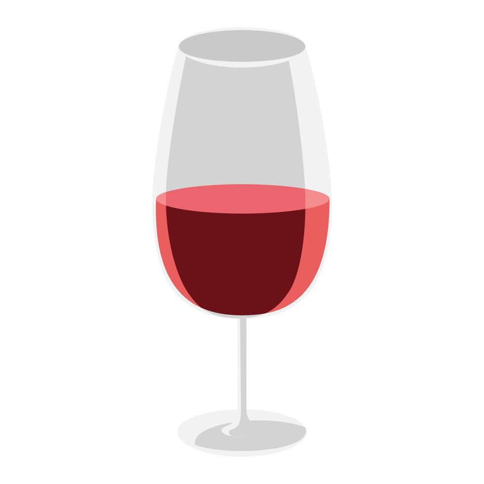 red wine goblet vector