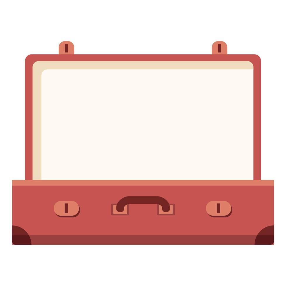 opened hand suitcase vector