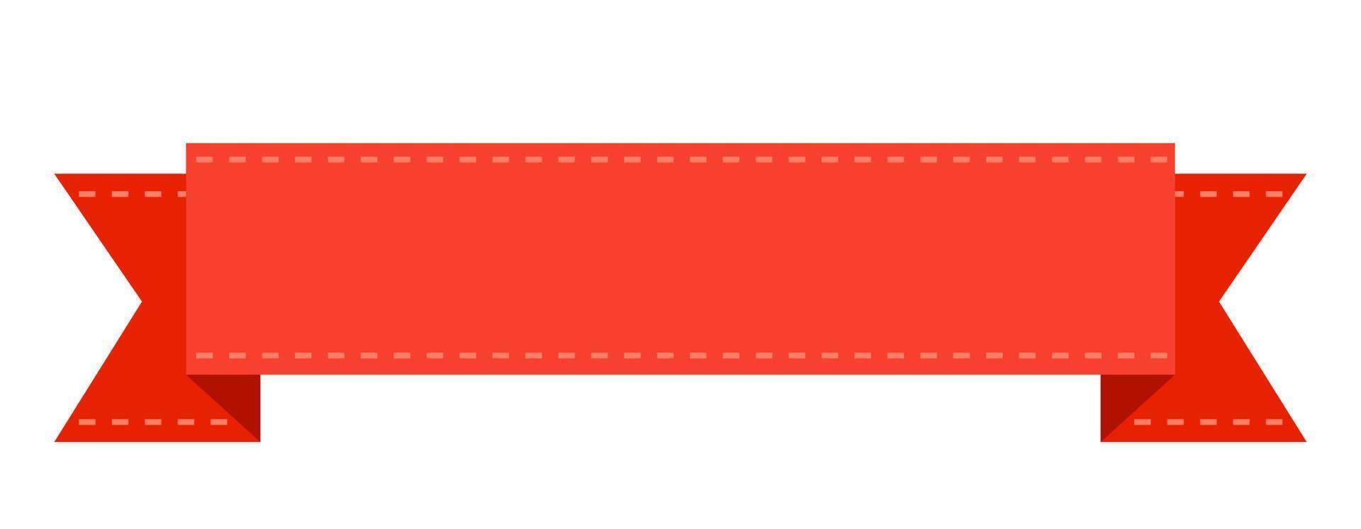 red ribbon tag vector