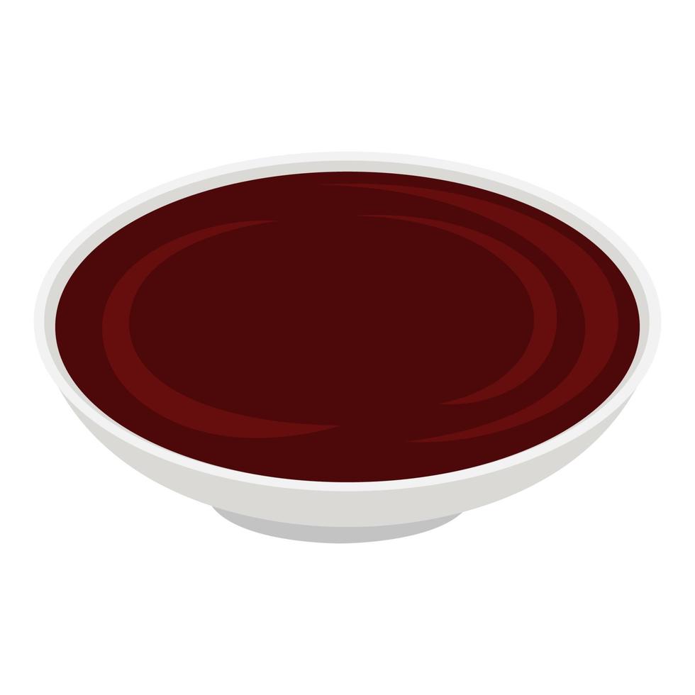 soy sauce saucer vector