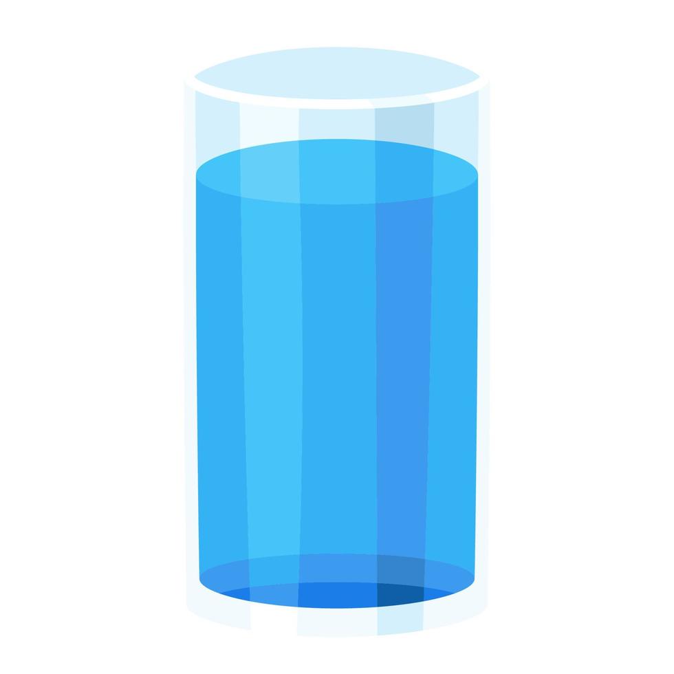 vaso de agua transparente vector