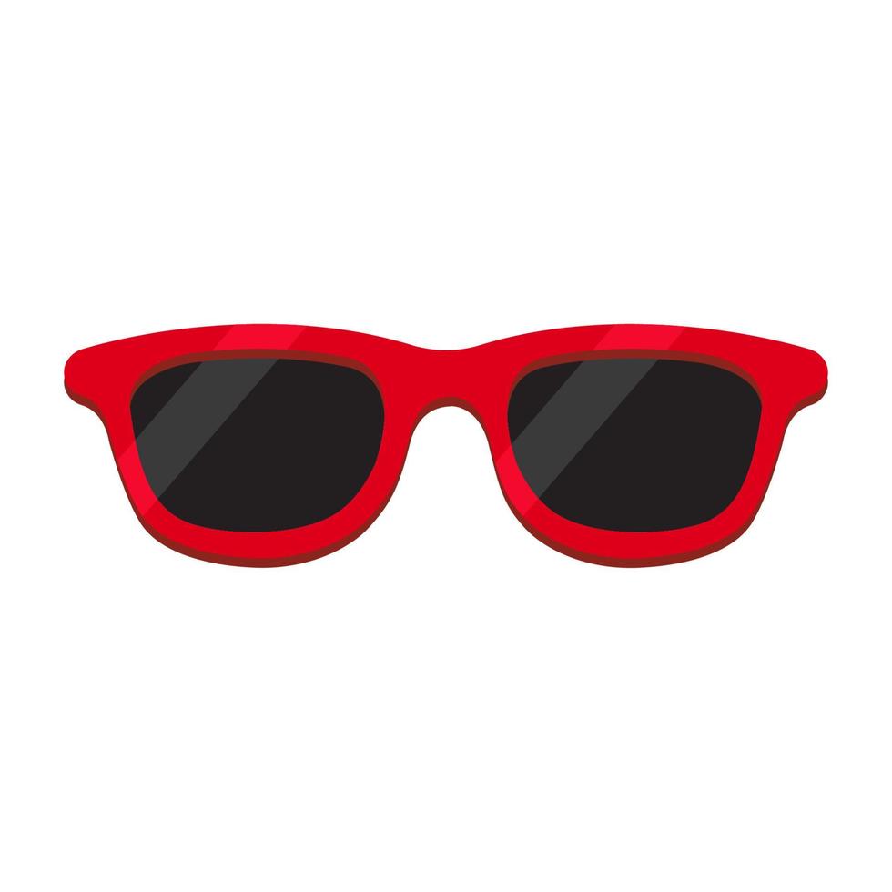 gafas de sol con marco rojo vector