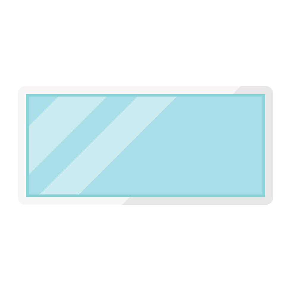 rectangle mirror cartoon vector object