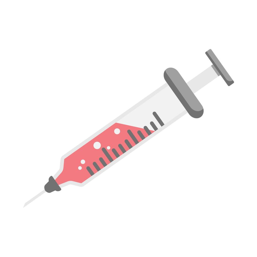 inyección de vacuna con jeringa vector