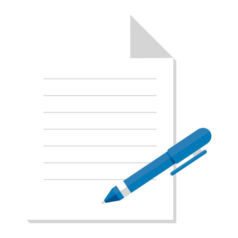 paper document and pen vector