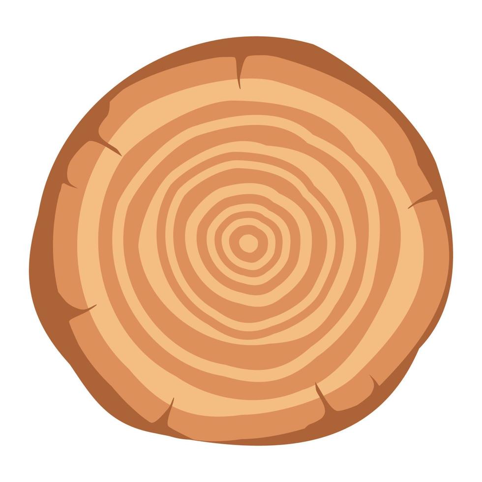 anillo anular de madera de árbol vector