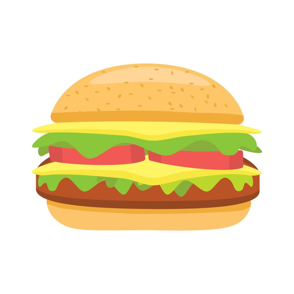 hamburguesa de comida rapida vector
