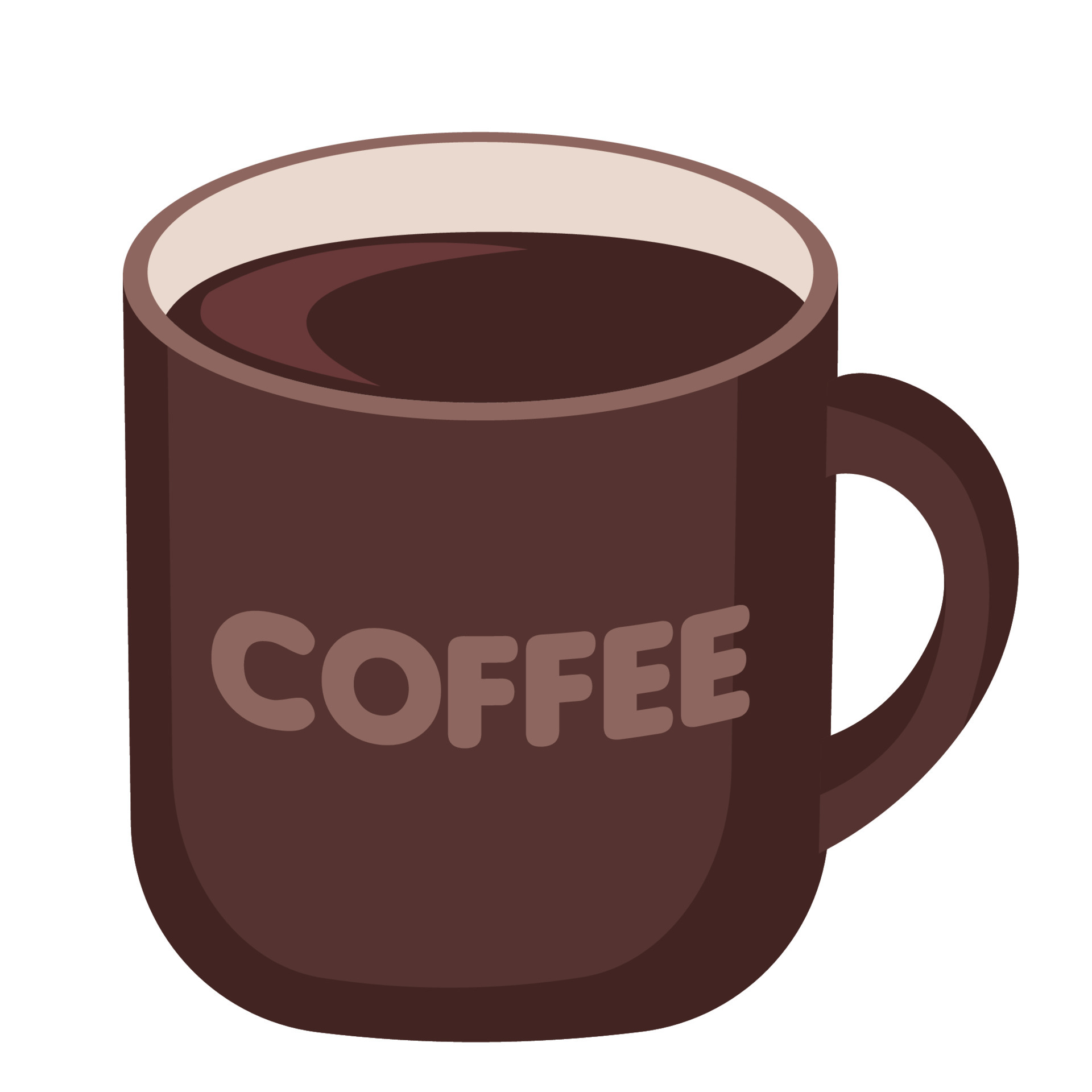 coffee mug cartoon vector object 4557465 Vector Art at Vecteezy