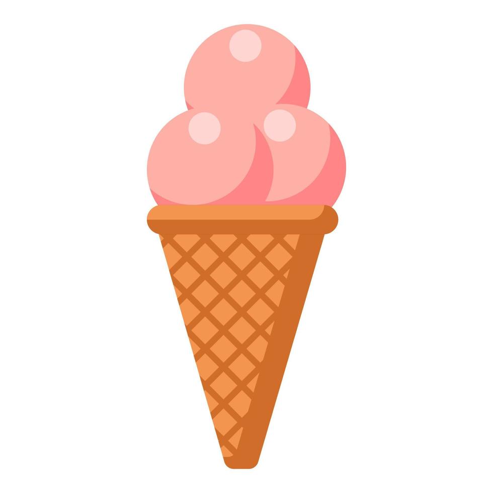 strawberry ice cream vector