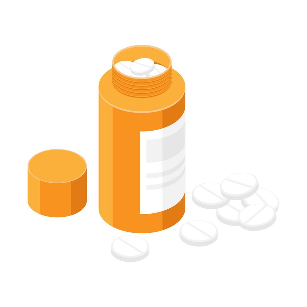medicine pill bottle vector