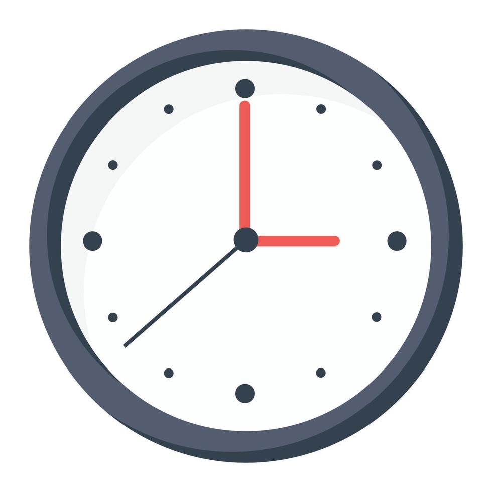 round clock cartoon vector object