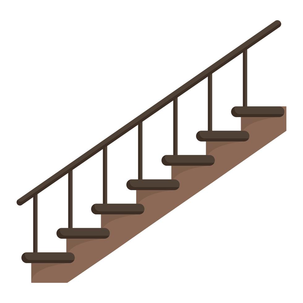 escalera, escalera, caricatura, vector, objeto vector