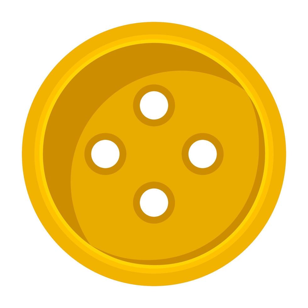 yellow button cartoon vector object