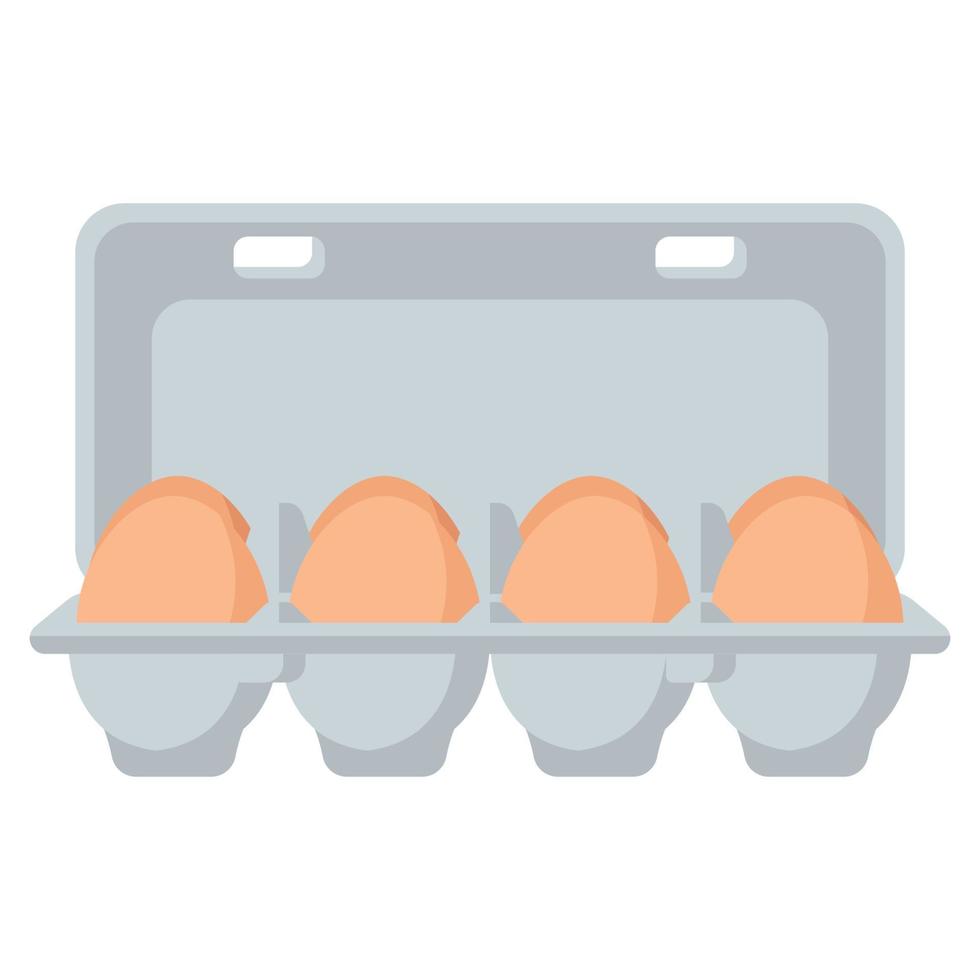 una caja de huevos vector