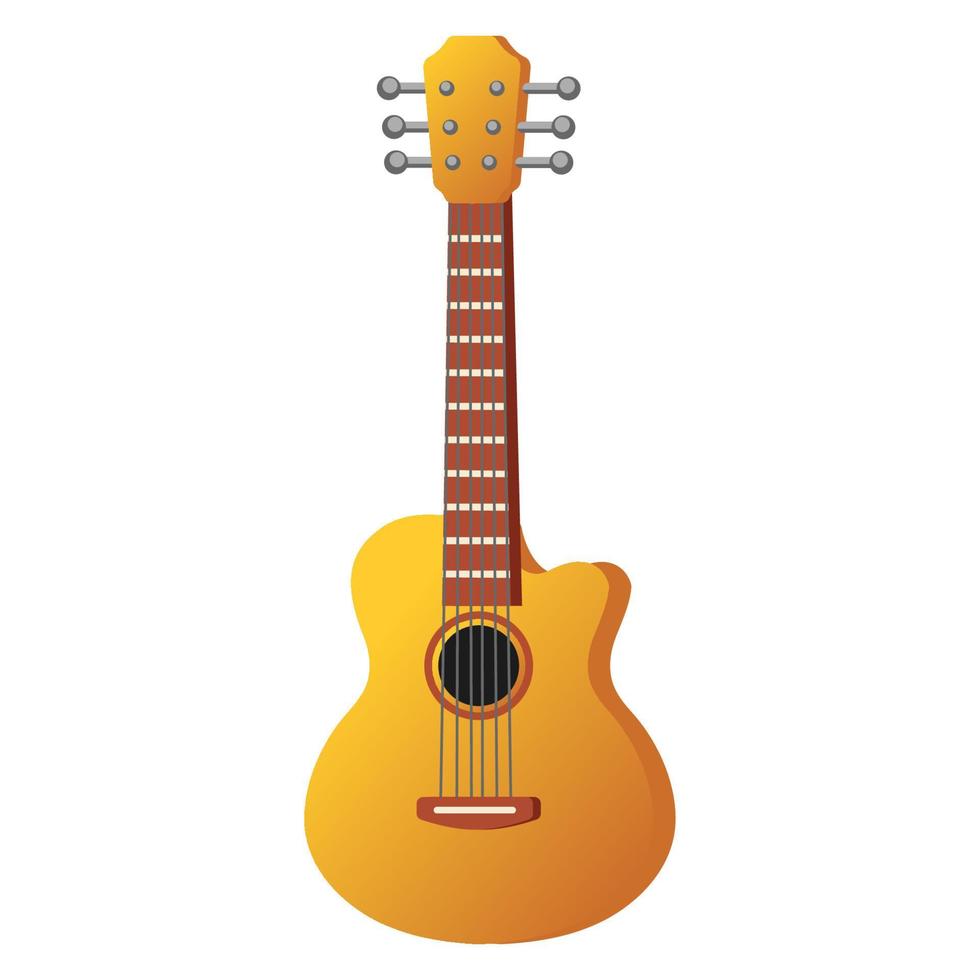 instrument guitar cartoon vector object