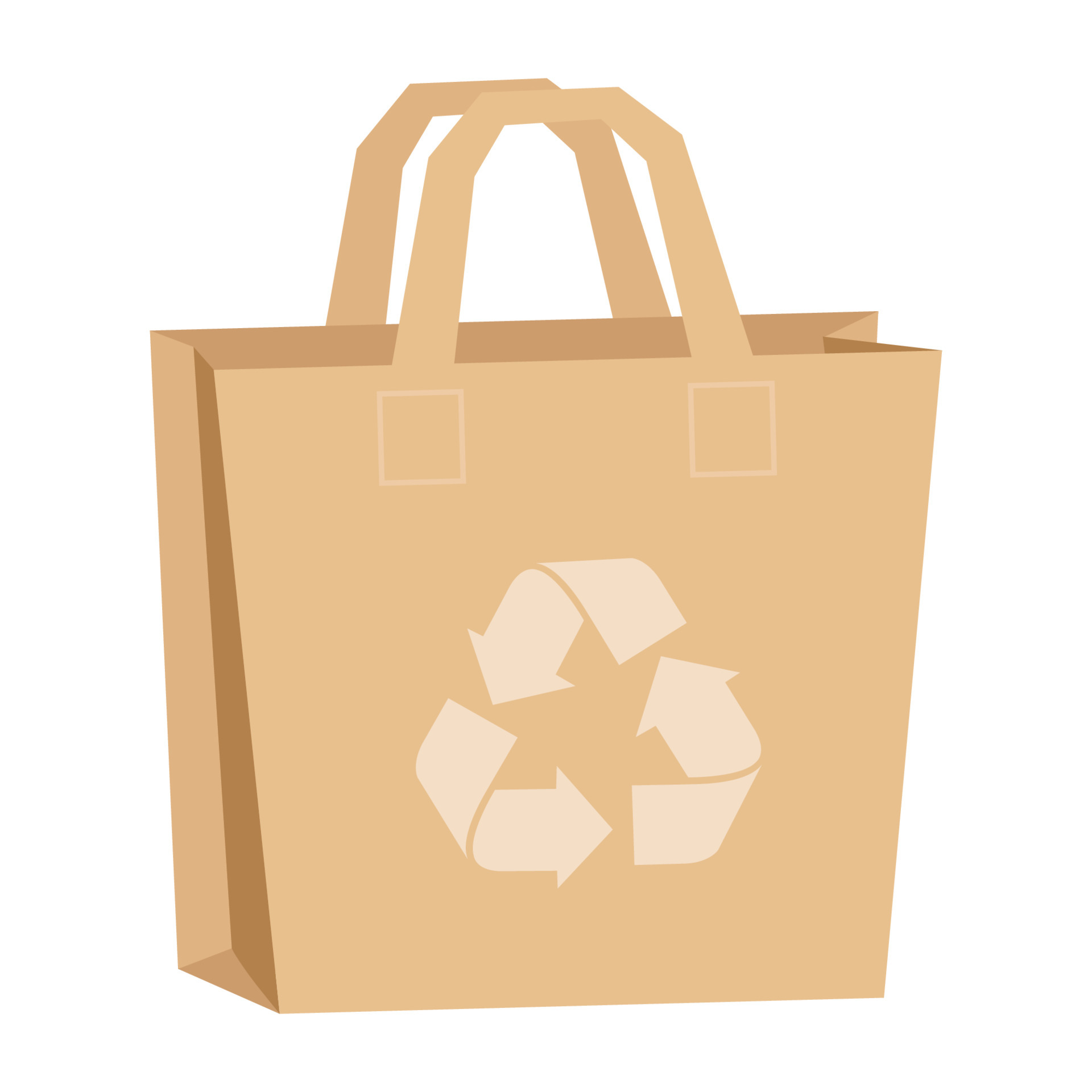 paper bag with recycle logo 4557587 Vector Art at Vecteezy