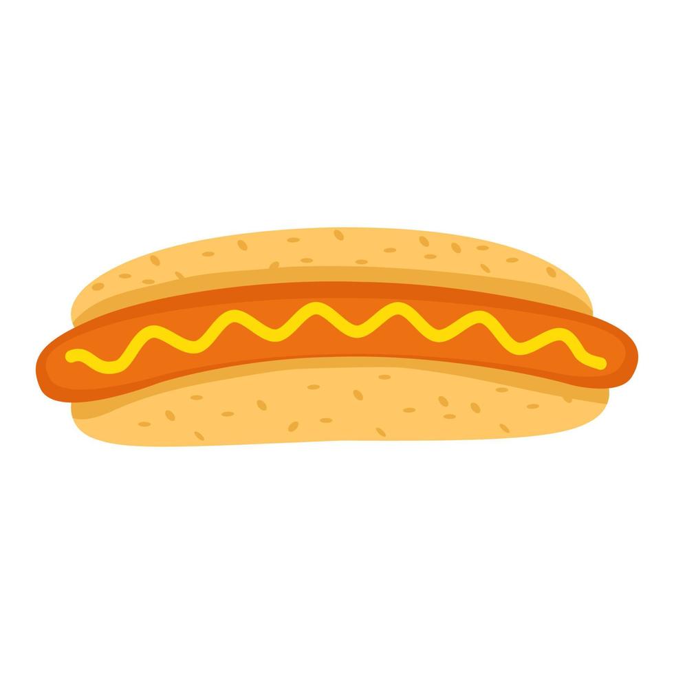 fast food hot dog vector
