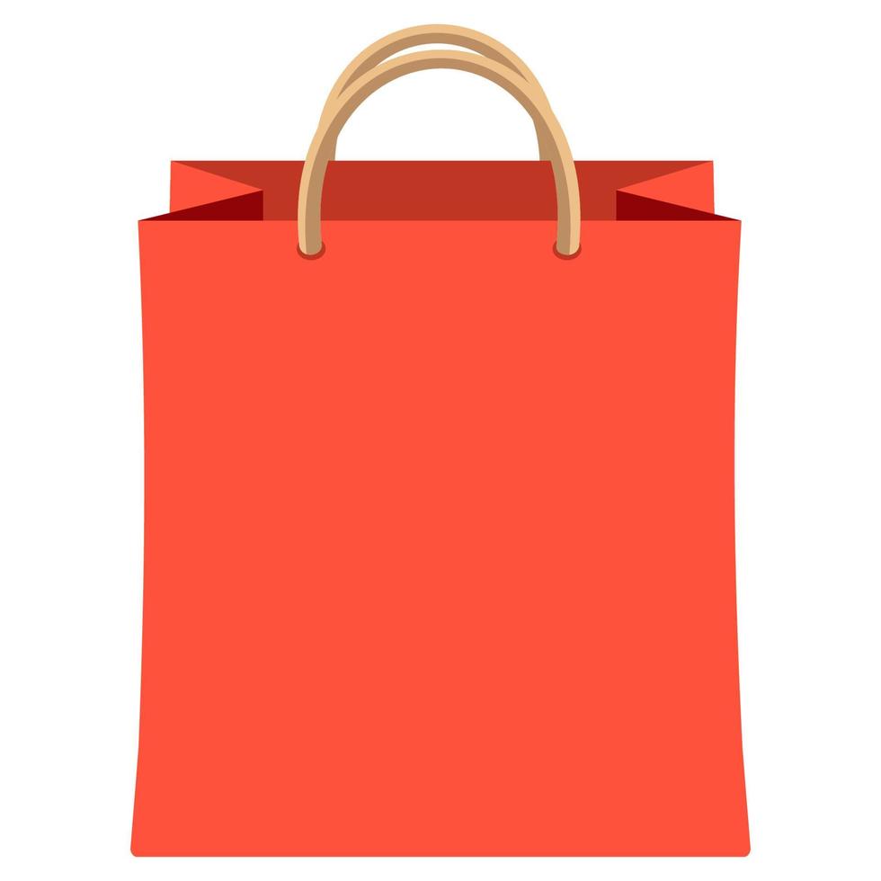 red paper shopping bag vector