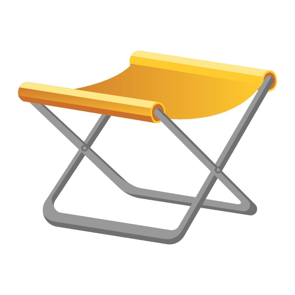 folded camping chair vector